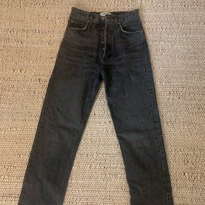 AGOLDE Grey Straight Leg Jeans, Size 24